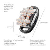 Foreverlily Fascia Gun High Frequency Vibration Massager Back Waist Shoulders by Home for Health and Beauty