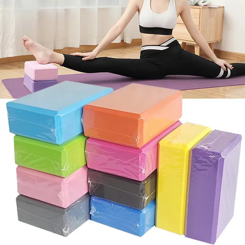 Yoga Blocks Foam Brick Set for Training and Stretching