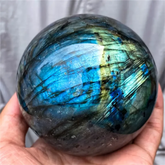 1pc Blue Light Violet Tourmaline Crystal Ball Home Decor by Home for Health and Beauty