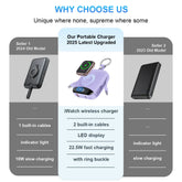 Apple Watch Power Bank With Wireless Charger Built In Lightning Cable Keychain by Home for Health and Beauty