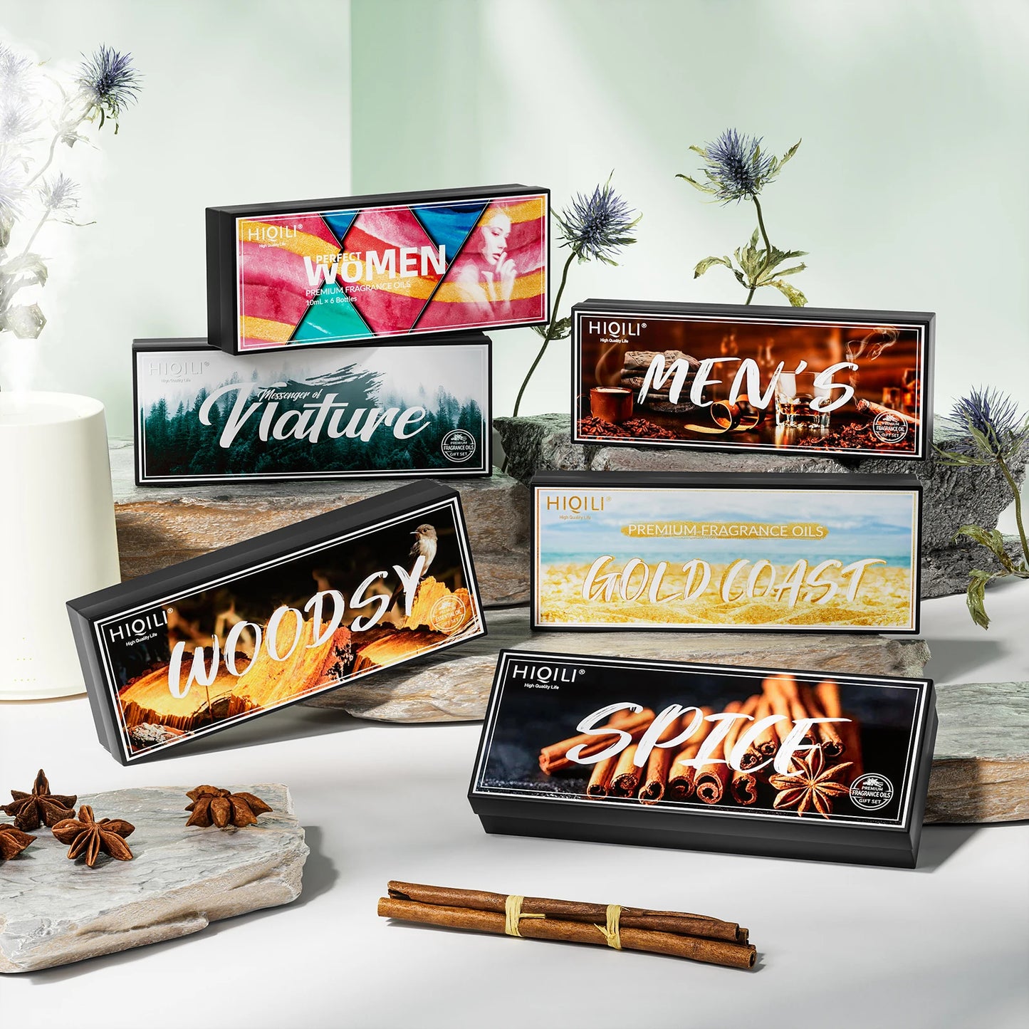 Fragrance Oil Set 6-Piece Pure Perfume Oils for Diffuser