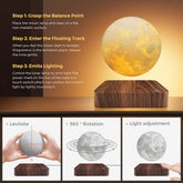 Floating Magnetic Moon Lamp With 3 Temperature Settings by Home for Health and Beauty