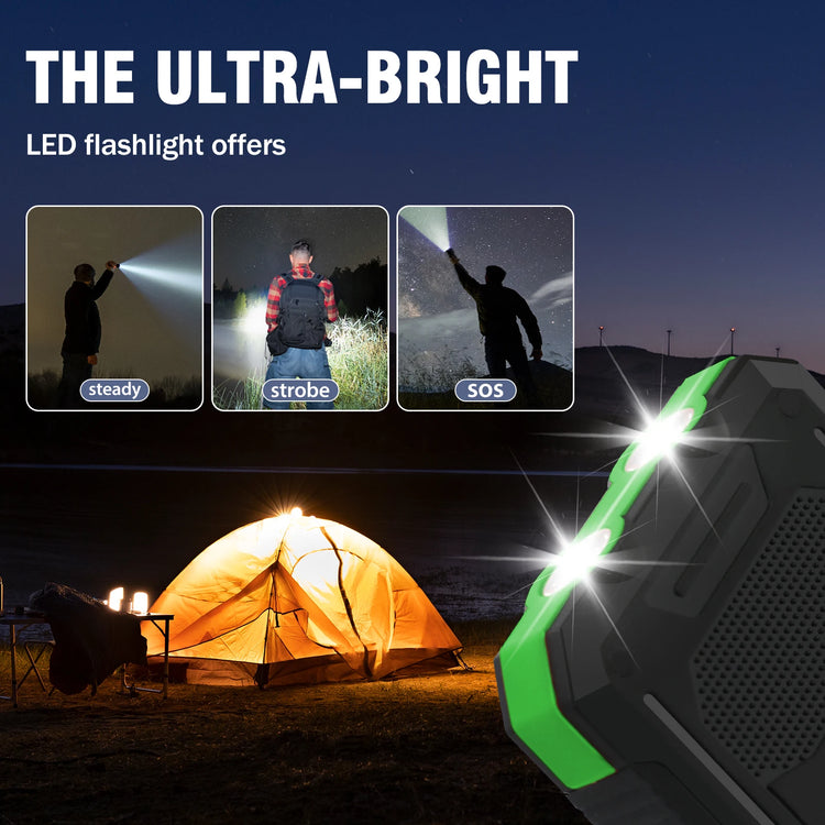 20000mAh Solar Power Bank Large Capacity Portable Outdoor Fast Charging Built-in Li-polymer Battery LDE Light for iphone Samsung by Home for Health and Beauty