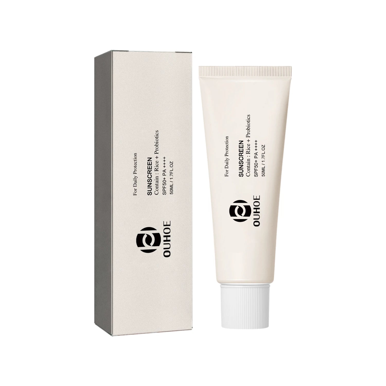 Ouhoe SPF 50 Face Sunscreen Probiotic Brightening Cream by Home for Health and Beauty