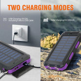 20000mAh Solar Power Bank Large Capacity Portable Outdoor Fast Charging Built-in Li-polymer Battery LDE Light for iphone Samsung by Home for Health and Beauty
