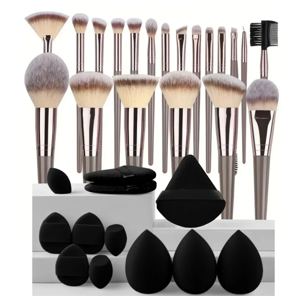Brush Professional Makeup Brush Set With Goat Hair Synthetic Tools