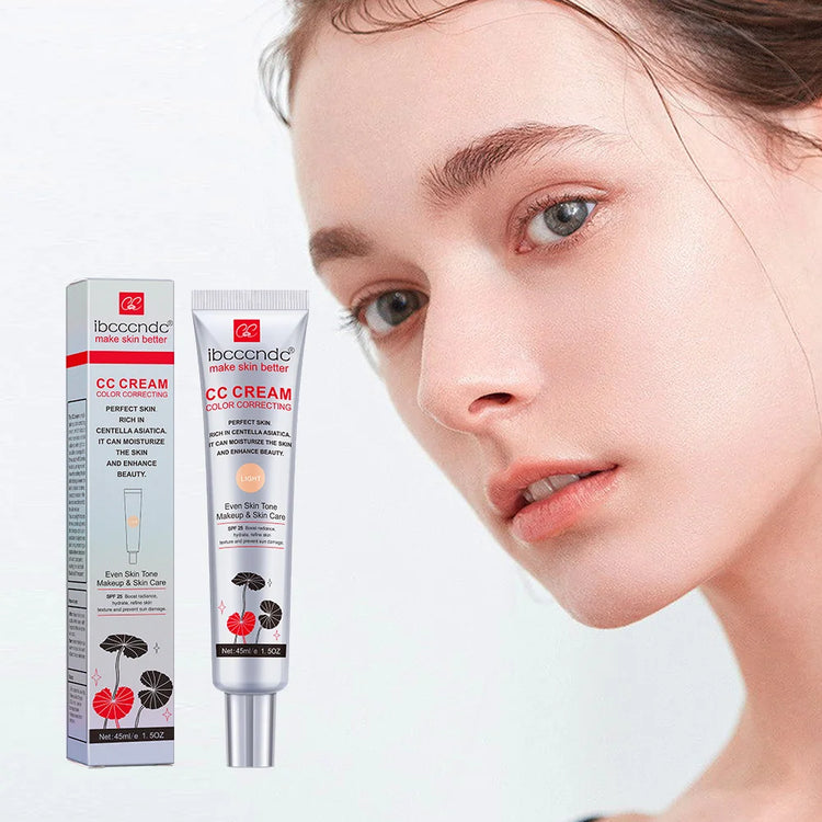 Color Correcting CC Cream Facial Centella Asiatica Repair BB Cream Natural Concealer Whitening Liquid Foundation Cosmetics by Home for Health and Beauty