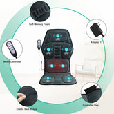HOMEMASSA Vibration Back Massager Seat Cushion With Heat Massage Chair Pad by Home for Health and Beauty