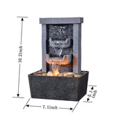 Home Decor 10.3 in Indoor Waterfall Fountain Relaxation High Pressure Water Pumps Tabletop Fountain Nature Feeling Water Fountai by Home for Health and Beauty