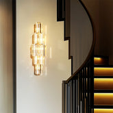 Crystal Wall Lamp Modern 3-Layer Wall Crystal Sconce Light E14 Led Corn Lights by Home for Health and Beauty