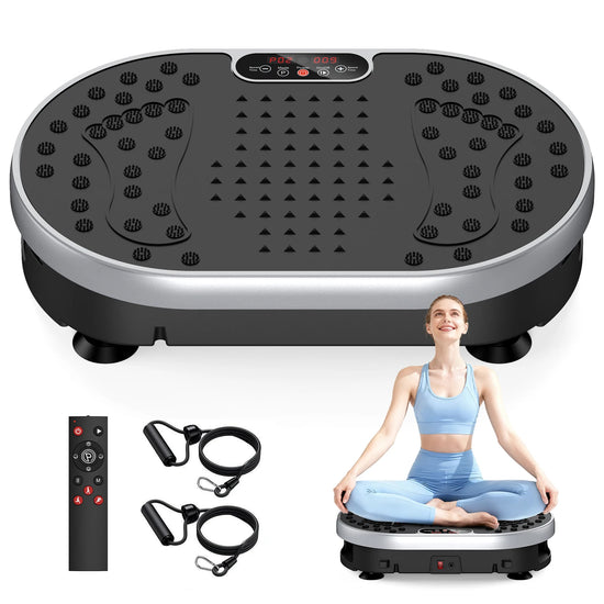 Vibration Plate Exercise Machine 120 Speed Levels 9 Preset Programs Home Fitness Equipment Weight Loss Fat Burning Muscle Toning by Home for Health and Beauty