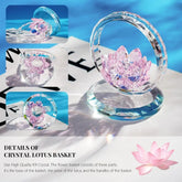 Crystal Sunflower Figurine Collectible Glass Flower Ornament Statue for Valentine&