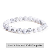 JD Natural Stone Beads Bracelet Amethyst Tiger Eye Crystal Quartz Agate Gem Beads Bangles Women Men Reiki Healling Jewelry Gift by Home for Health and Beauty