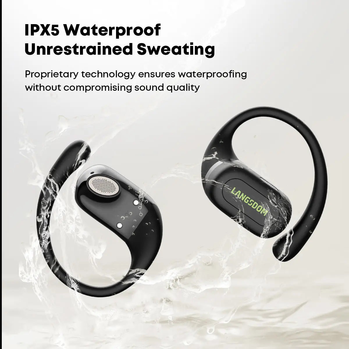 Bone Conduction Headphones Mini TWS True Wireless Earphones Similar With Pro Air Earhook Sport Earphone by Home for Health and Beauty