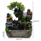 110V 3.5W Tabletop Water Fountain, Indoor Rockery Stream Desktop Fountain Waterfall with Atomizer & Auto Pump, Zen Décoration by Home for Health and Beauty