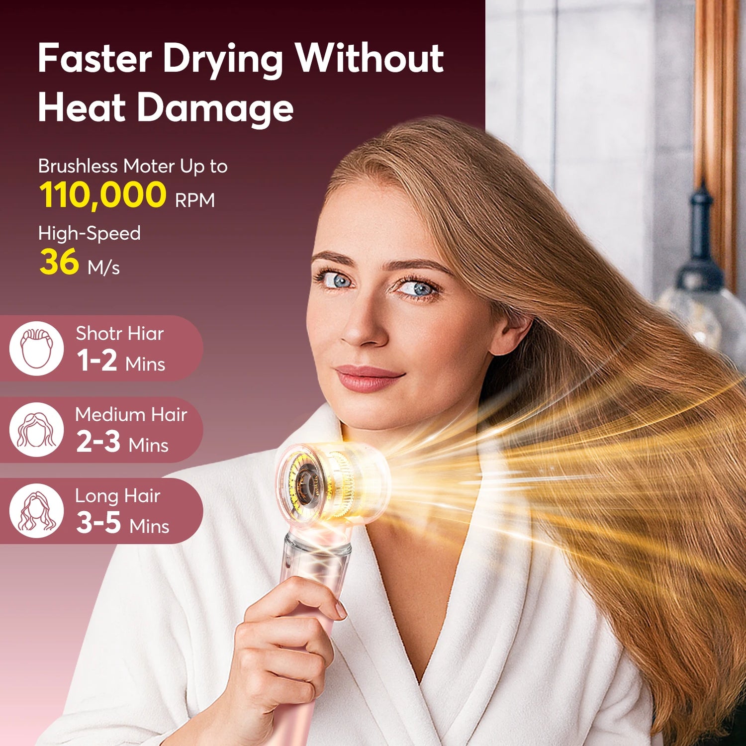Five In One Hair Styler With 1200W Dryer Bag by Home for Health and Beauty