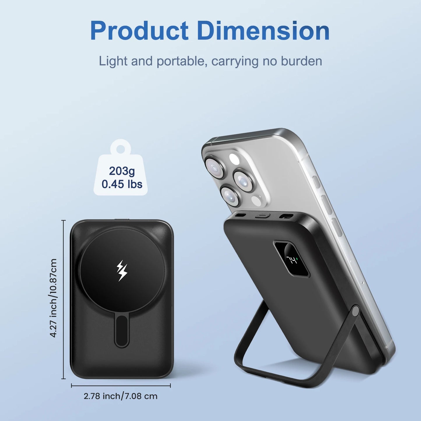 Magnetic 10000mAh Wireless Power Bank iPhone 15 14 13 12