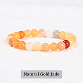 JD Natural Stone Beads Bracelet Amethyst Tiger Eye Crystal Quartz Agate Gem Beads Bangles Women Men Reiki Healling Jewelry Gift by Home for Health and Beauty