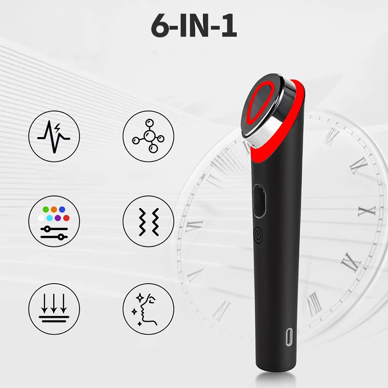 Age-R Booster Facial Massager 7 Color LED Photon Skin Repair Brightening Toning Lifting Anti-Aging Home SPA Facial Beauty Device by Home for Health and Beauty