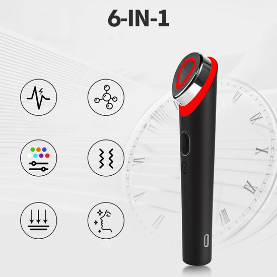 Age-R Booster Facial Massager 7 Color LED Photon Skin Repair Brightening Toning Lifting Anti-Aging Home SPA Facial Beauty Device by Home for Health and Beauty