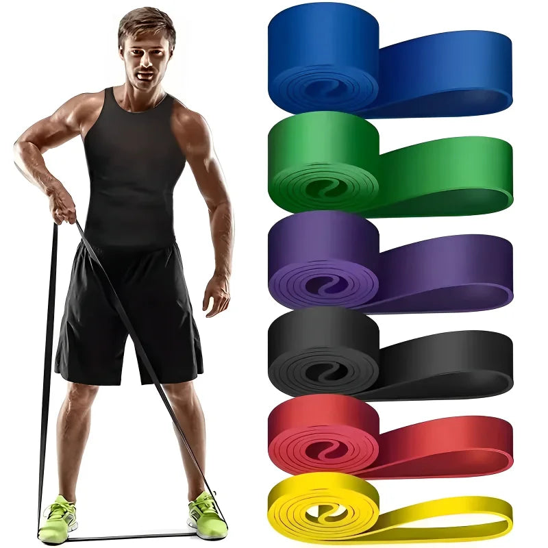 1/5Pcs Tpe Elastic Band Resistance Strength Training Sports Fitness Latex Pull-Up Ension Thick Circle Yoga Multi-Functional Hip by Home for Health and Beauty
