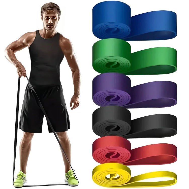 1/5Pcs Tpe Elastic Band Resistance Strength Training Sports Fitness Latex Pull-Up Ension Thick Circle Yoga Multi-Functional Hip by Home for Health and Beauty