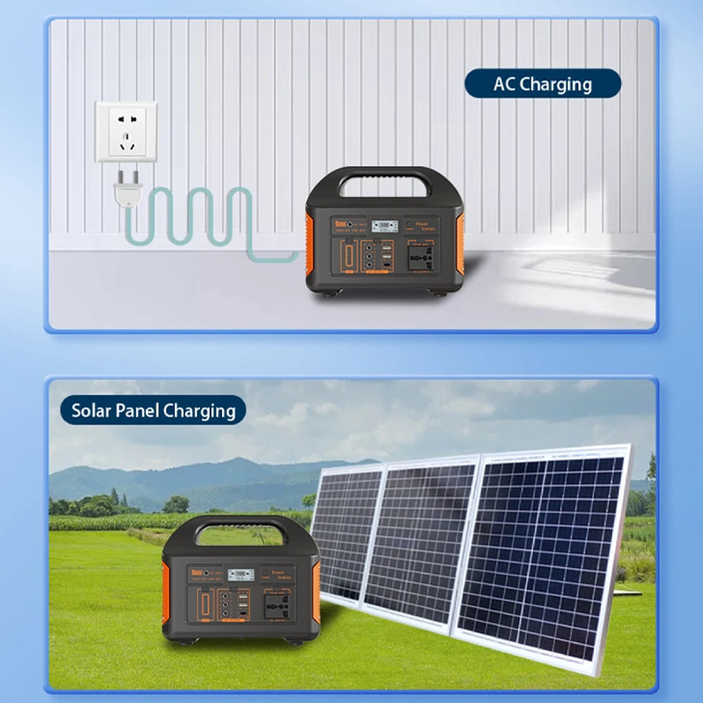 Portable Power Station 300W 500W 256Wh LiFePO4 Battery Outdoor Power Plant Solar Generator For Camping Emergency Energy by Home for Health and Beauty