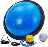 Half Exercise Ball,60Cm Balance Ball Trainer with Non-Slip Base,2 Bands,Pump & Extra Balls For Yoga Workouts Pilates Fitness by Home for Health and Beauty