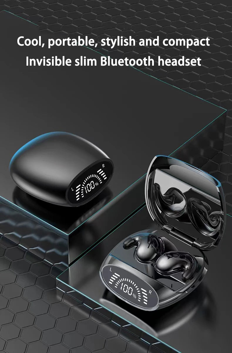 SK Ultra-thin Sleep Headphones 5.3 Wireless Bluetooth Headset Invisible Earbuds Hidden In Ear Button Sports Earphones Waterproof by Home for Health and Beauty