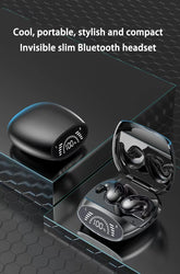 SK Ultra-thin Sleep Headphones 5.3 Wireless Bluetooth Headset Invisible Earbuds Hidden In Ear Button Sports Earphones Waterproof by Home for Health and Beauty