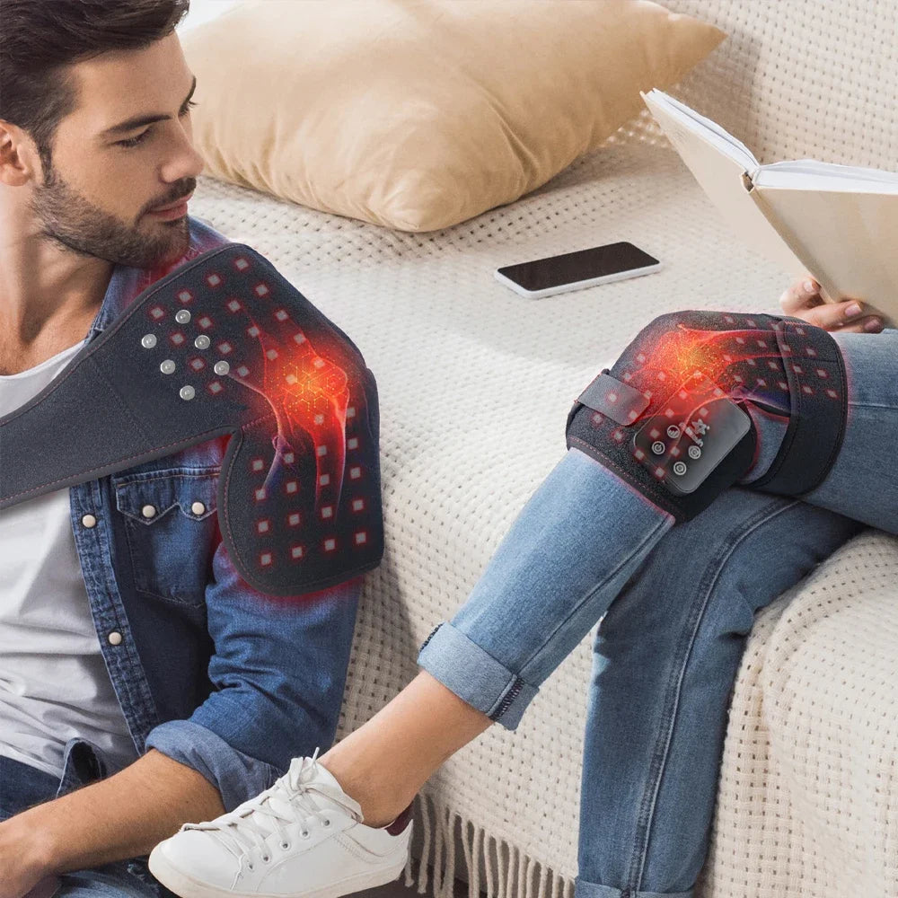 Red Light Therapy Electric Knee Massage Pad For Pain by Home for Health and Beauty