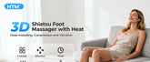 Electric Foot Calf Massager Shiatsu Massage Tools 3 Levels Deep Tissue Washable Cover Hot Compress Vibrator Machine Foot Relax by Home for Health and Beauty