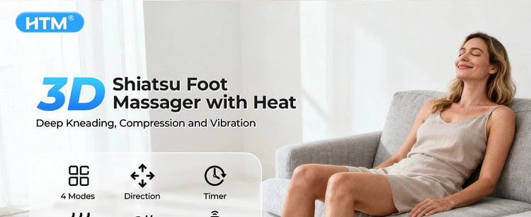 Electric Foot Calf Massager Shiatsu Massage Tools 3 Levels Deep Tissue Washable Cover Hot Compress Vibrator Machine Foot Relax by Home for Health and Beauty