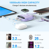 Apple Watch Power Bank With Wireless Charger Built In Lightning Cable Keychain by Home for Health and Beauty