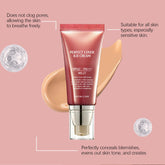 Perfect Cover Bb Cream Brightens Complexion Covering Skin Blemishes Lasting Lightweight Hydrates Moisturize Concealer Corrector by Home for Health and Beauty