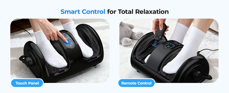 Electric Foot Calf Massager Shiatsu Massage Tools 3 Levels Deep Tissue Washable Cover Hot Compress Vibrator Machine Foot Relax by Home for Health and Beauty