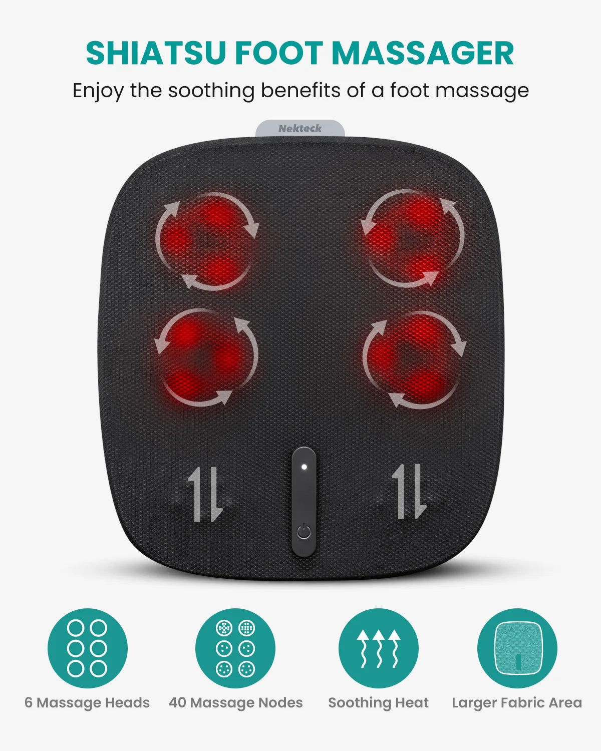 Shiatsu Foot Massager With Heat And Infrared by Home for Health and Beauty