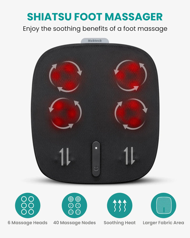 Shiatsu Foot Massager With Heat And Infrared by Home for Health and Beauty