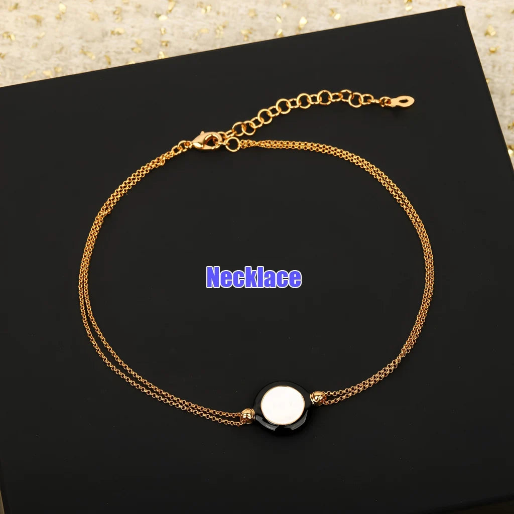 Women Jewelry Sets Necklace Bracelet Earrings Beaded Pendant