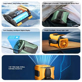 Portable Waist Fan 10000mAh with Power Bank LED Lighting Hanging Neck Fan 5 Speed Strong Airflow Cooling Fan for Outdoor Working by Home for Health and Beauty