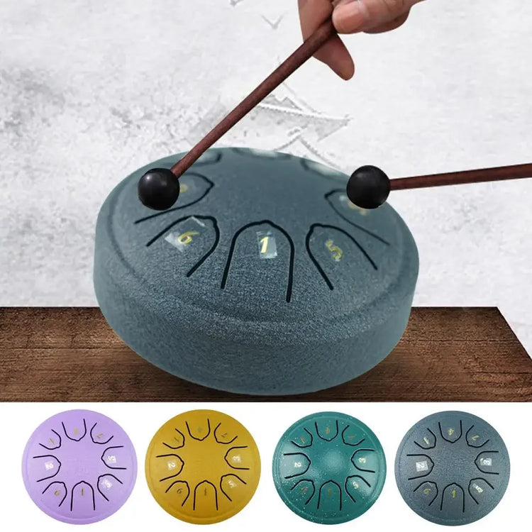DT4 Eight Tone Steel Tongue Drum With Drumsticks And Accessories by Home for Health and Beauty