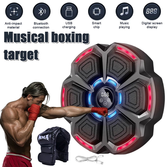 Music Boxing Machine Smart Bluetooth Wall Mounted Trainer by Home for Health and Beauty