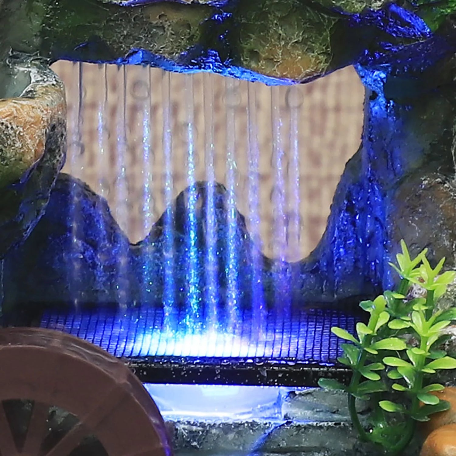 Indoor Room Fountain Waterfall Decor Desktop Fountain Decoration Water Feature with Colour Changing LED Lighting Zen Meditation by Home for Health and Beauty