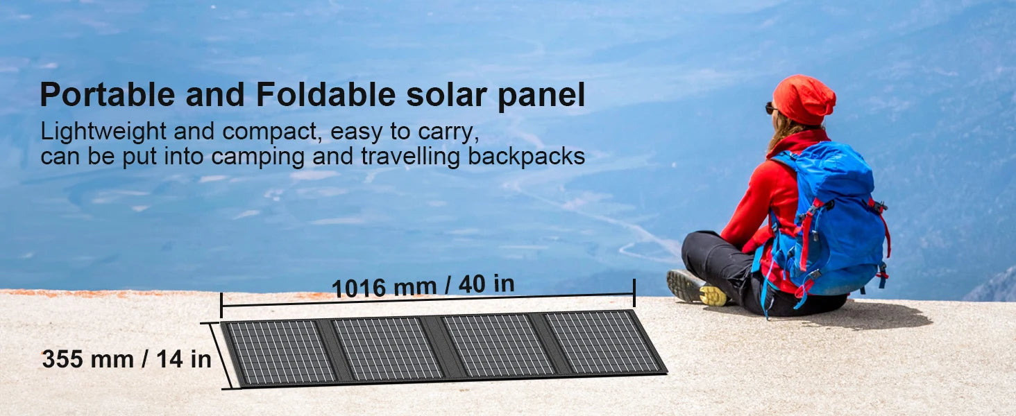 Portable Solar Charger 18V 60W / 45W Foldable Solar Panel for Solar Generators Outdoor Camping Travel Powerbank Phone by Home for Health and Beauty