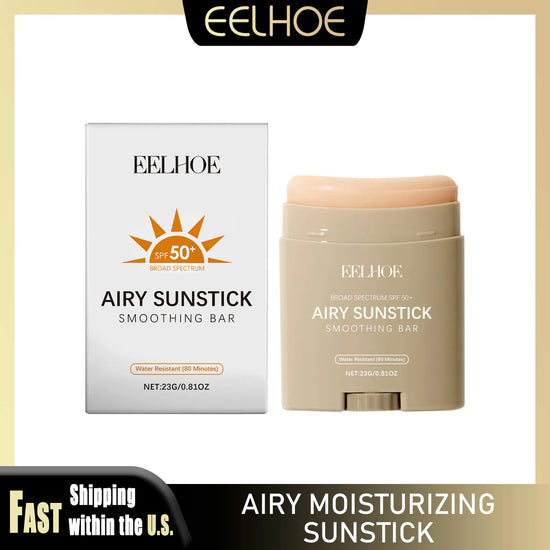 Moisturize Airy Sunstick SPF50+ Anti-UV Long-lasting Protector High Coverage 23g Matte Natural Sunscreen Cream Skin Care by Home for Health and Beauty