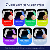 7 Colors LED Photon Machine Foldable Skin Care Equipment Skin Rejuvenation Light Facial Body Beauty Machines For Skin Care by Home for Health and Beauty
