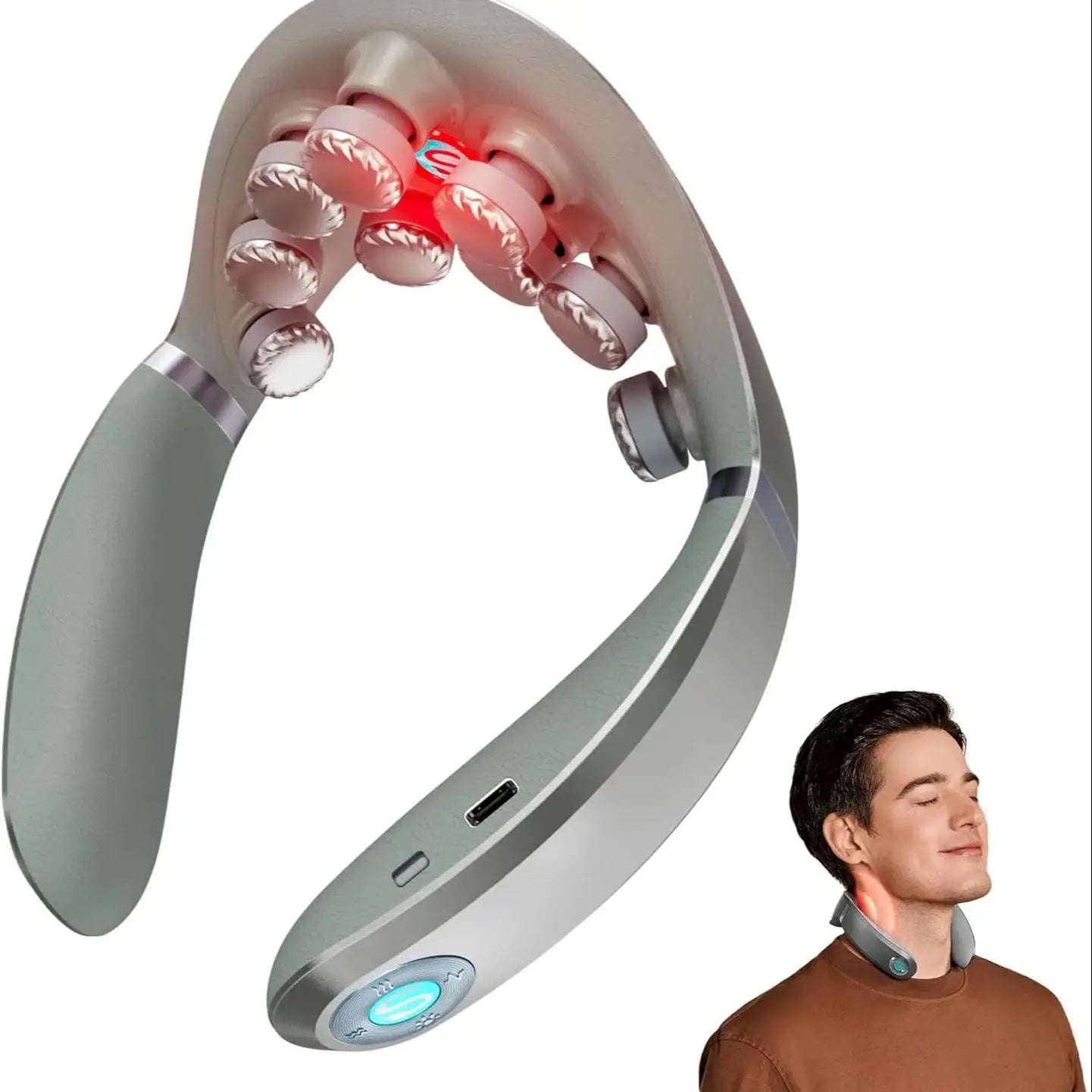 Neck Massager with Heat Portable Deep Tissue Cordless