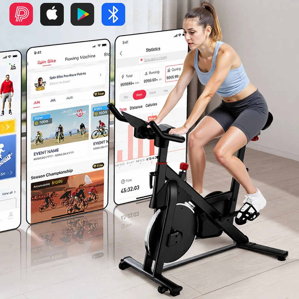 Exercise Bike, 32-Level Magnetic Resistance Stationary Bikes for Home, Low Noise Workout Cycling Bike for Home by Home for Health and Beauty