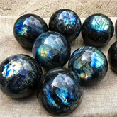 1pc Blue Light Violet Tourmaline Crystal Ball Home Decor by Home for Health and Beauty