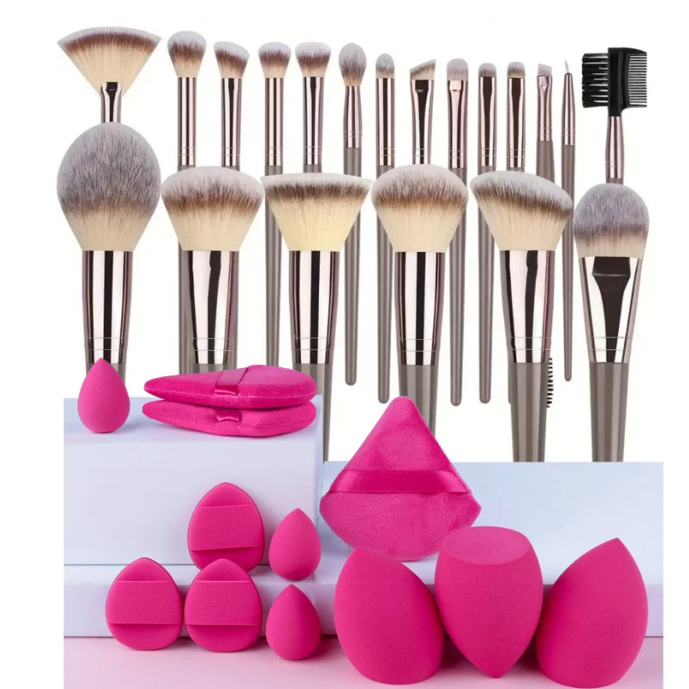 Brush Professional Makeup Brush Set With Goat Hair Synthetic Tools